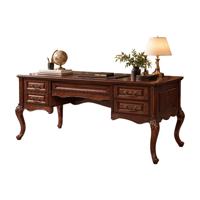 Executive Desk / Walnut Office Desk — F04-670