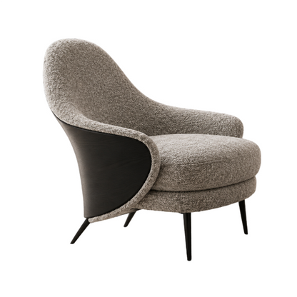 Upholstered Lounge Chair with Double Back