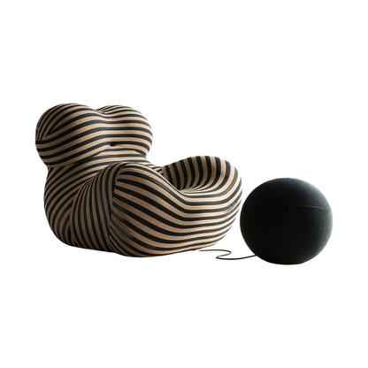 Modern Sculptural Accent Chair Full Shaping Foam Lazy Lounge Armchair Medium Size I20‑11236