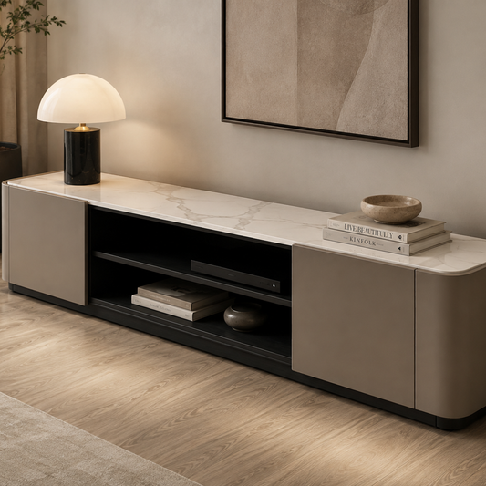 Low Storage Cabinet / Low Sideboard – Marble Top