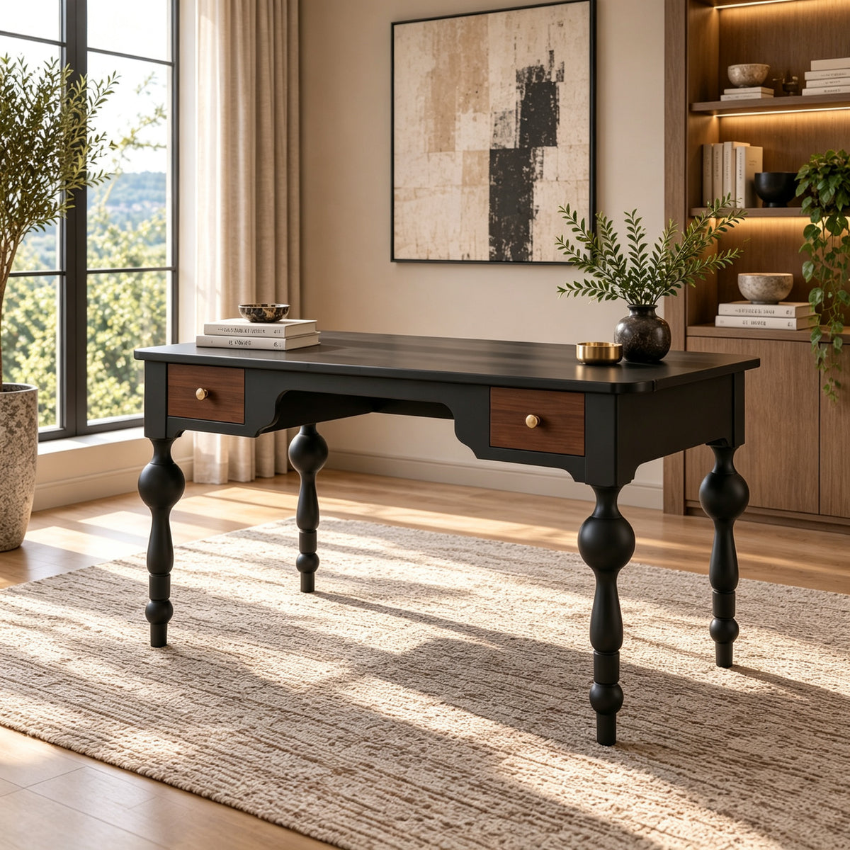 Executive Desk / Oak Office Desk — H20-AG617